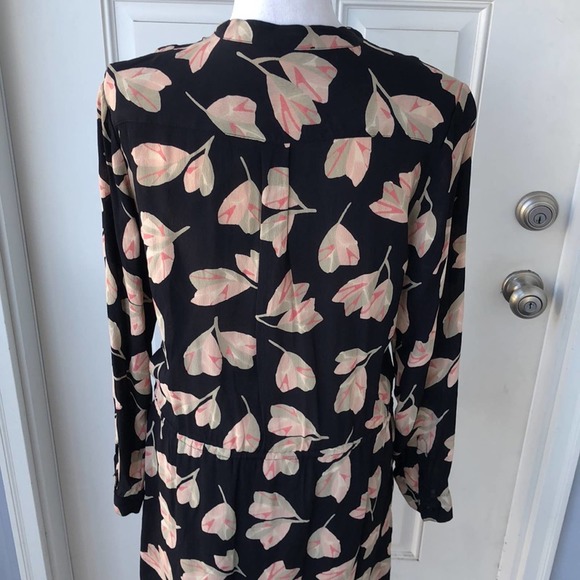 Lucky Brand Black and Pink Long Sleeve Shirt Dress - Picture 8 of 11